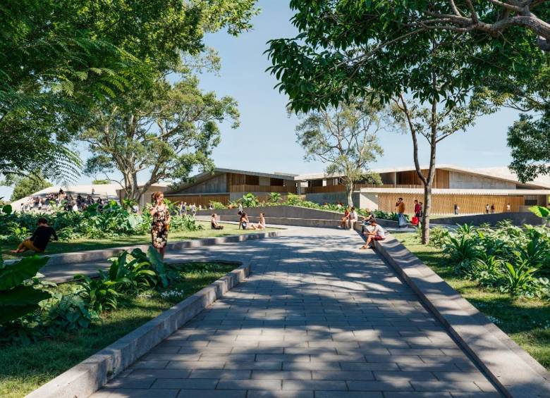 Así lucirá el primero de cinco Recreos Culturales de la ciudad en la Comuna 15 Guayabal. FOTO Alcaldía de Medellín.