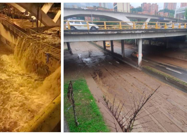 La emergencia se produjo hacia las 11:43 de la noche del pasado miércoles, por la ruptura de un tubo de agua. FOTOS: CORTESÍA Y JULIO CÉSAR HERRERA