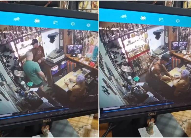 El asalto quedó registrado en las camaras de seguridad del local. FOTO: Cortesía 