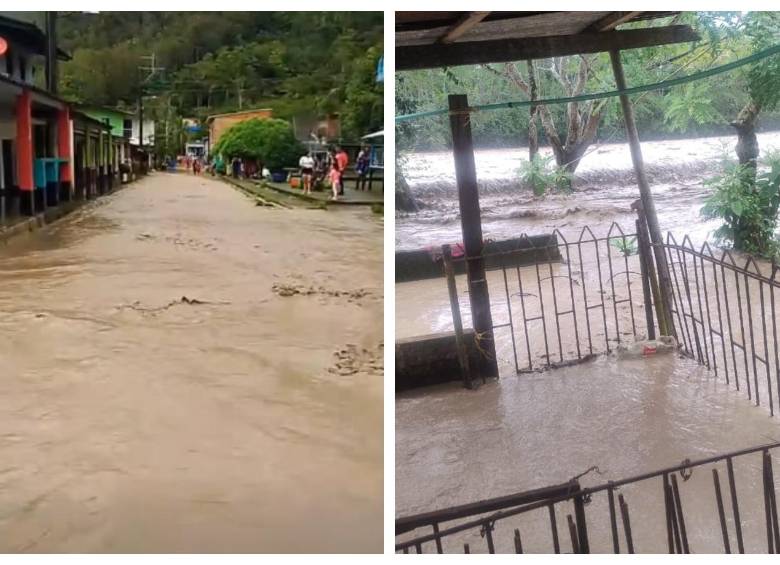Así se ven las callas y casas del corregimiento San José en el municipio de Apartadó, Urabá antioqueño. Imágenes tomadas de redes sociales. 