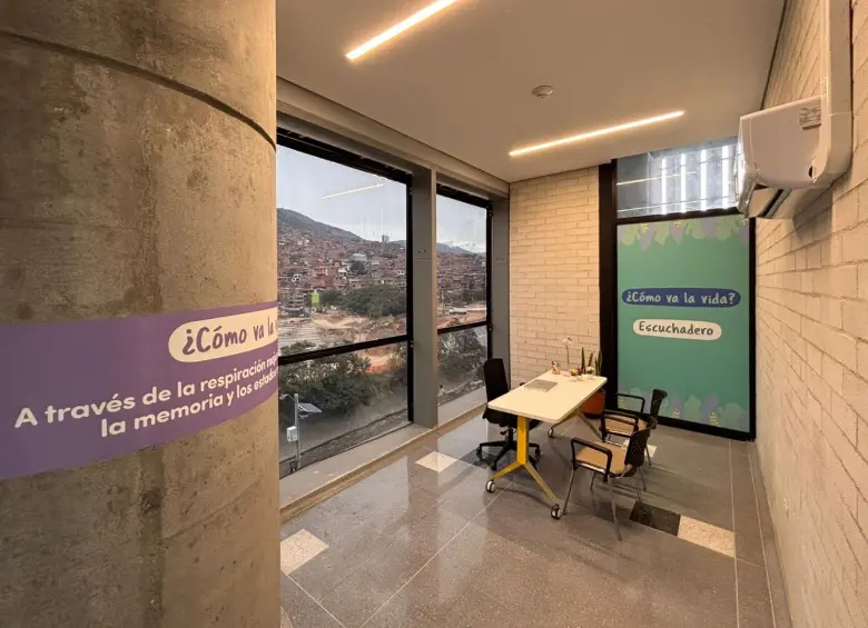 Así luce uno de los tres nuevos Escuchaderos del metro. FOTO Alcaldía de Medellín.