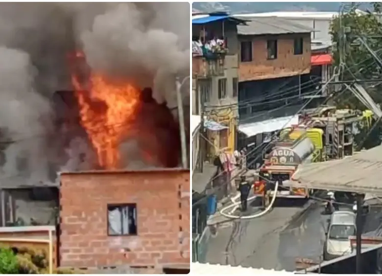 La conflagración habría iniciado en una vivienda ubicada en inmediaciones de la calle 54 con la carrera 11. FOTO: Cortesía