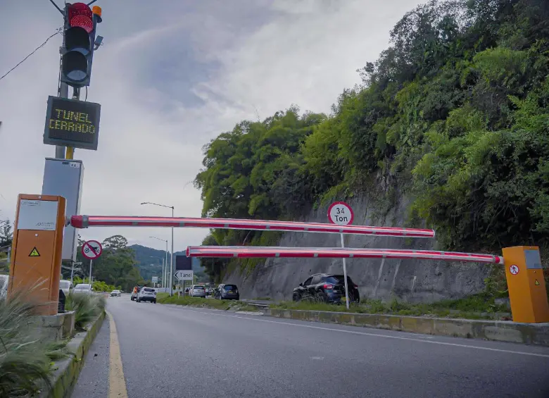 Así luce el nuevo sistema de cierre automático en los ingresos del Túnel de Oriente, en jurisdicción de Medellín y Rionegro. FOTO Concesión Aburrá Oriente. 