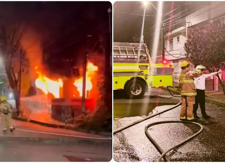 El incendio se desató en una casa ubicada en inmediaciones de la carrera Venezuela (49) con la calle Jorge Robledo (65). FOTOS: Cortesía Dagrd