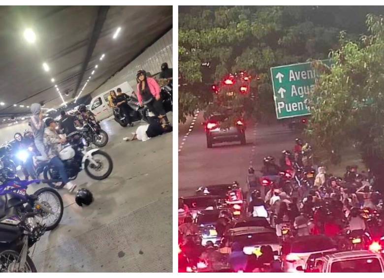 La caravana se tomó varios puntos de la Avenida Regional, colapsando la movilidad en el Sur del Aburrá. FOTOS: CORTESÍA