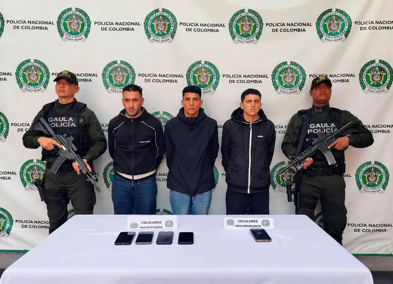 A los detenidos les imputaron cargos por secuestro extorsivo y hurto calificado y agravado. FOTO: CORTESÍA DE POLICÍA.