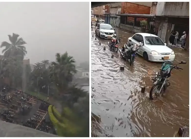 En el centro de Medellín se reportan múltiples inundaciones. FOTO Denuncias Antioquia.