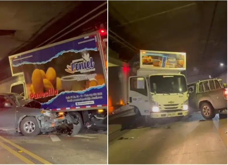 Por ahora no se tiene información confirmada sobre personas lesionadas ni sobre las causas del accidente. Imágenes tomadas de video de Denuncias Antioquia