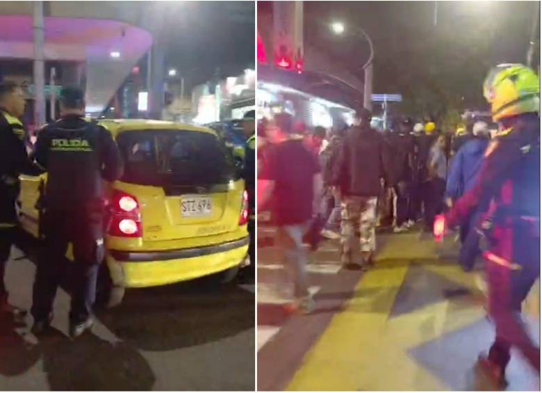 De acuerdo con las primeras versiones, un hombre habría disparado contra un uniformado de la Policía, quien reaccionó con su arma de dotación y lo habría neutralizado. FOTOS Denuncias Antioquia. 