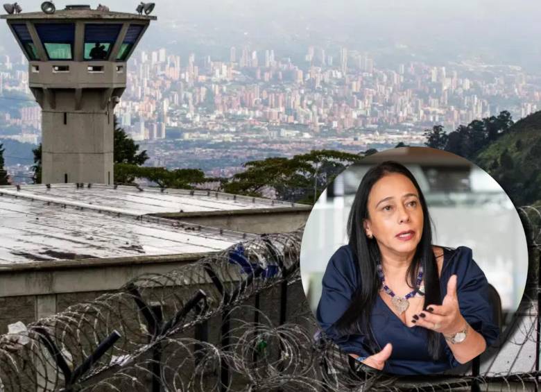 En la imagen principal, la cárcel El Pedregal; en la miniatura, la exfiscal y actual concejal de Medellín Claudia Carrasquilla. FOTOS ARCHIVO EL COLOMBIANO.