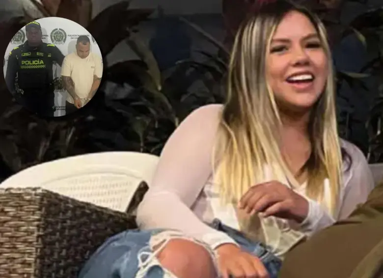 En la imagen principal, María Camila Díaz Grajales, la joven paisa que fue reportada como desaparecida hace más de un año; en la miniatura, la foto del capturado por este caso. FOTOS DE REDES SOCIALES Y BLU RADIO.