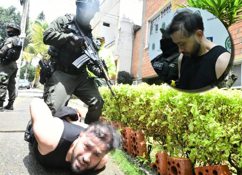 Alias ‘El Capo’ fue capturado en Laureles. La Fiscalía se encargará de los trámites para su extradición. FOTOS Policía Metropolitana.