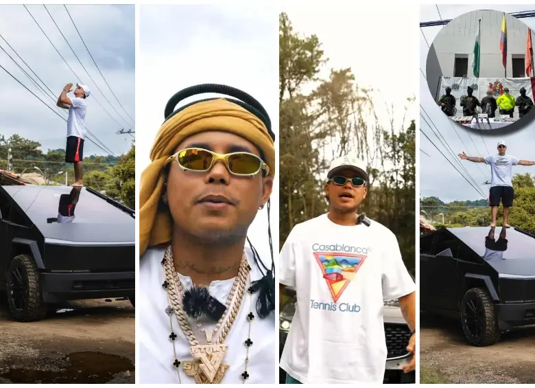 Algunas de las fotos del influencer capturado mientras anunciaba sus millonarias rifas; en la miniatura en la parte superior derecha, una toma de su detención. Imágenes tomadas del perfil de Instagram de Javier Arias Stunt y Policía Urabá.