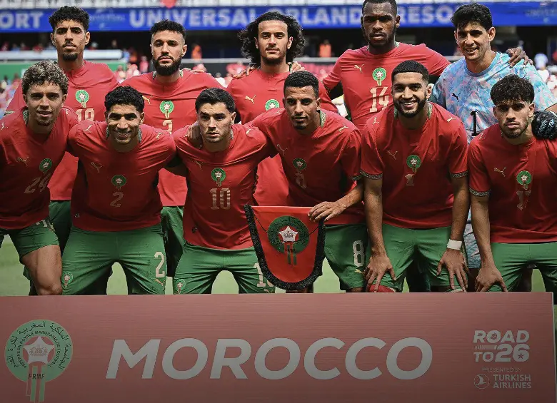 La selección de Marruecos, que empató este sábado ante Brasil en su debut en el Mundial de 2026, estuvo formada íntegramente por futbolistas nacidos fuera del país norteafricano. FOTO: Getty.