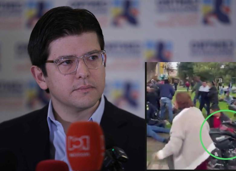 Miguel Uribe estaba dando un discurso y contestando las preguntas de los ciudadanos cuando le dispararon. Foto: video
