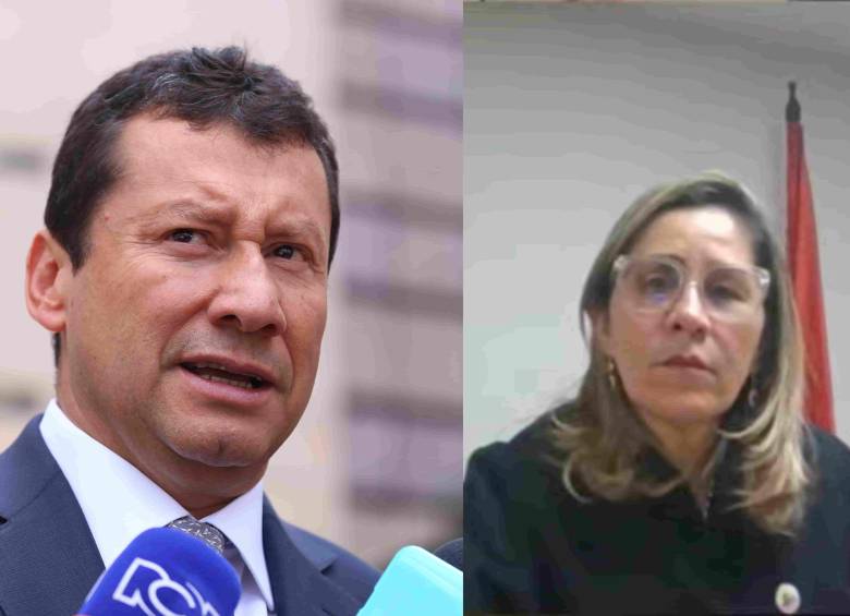 El abogado Jaime Lombana y la juez Sandra Liliana Heredia. Foto: Colprensa y captura de video
