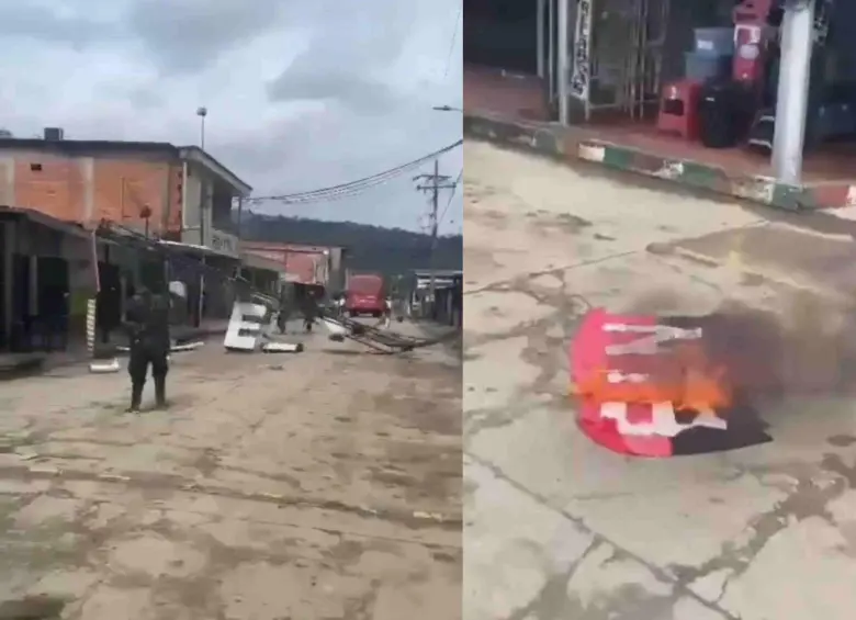 Presencia de las disidencias en el corregimiento de Versalles, municipio de Tibú, Norte de Santander. Foto: captura de pantalla