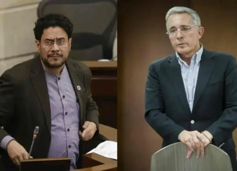 El senador Iván Cepeda y el expresidente Álvaro Uribe. FOTO: cortesía