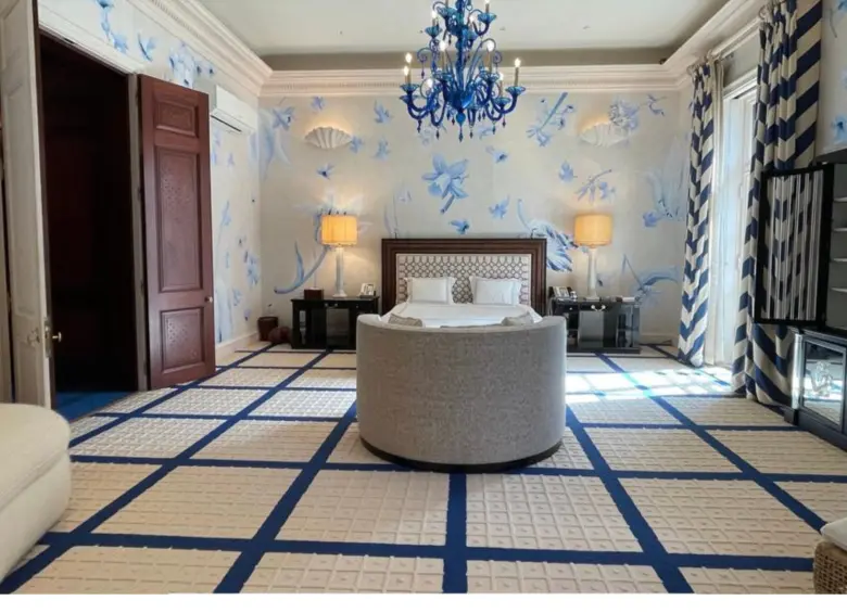 Habitaciones de la mansión del fallecido Jeffrey Epstein. Foto: tomada de The New York Times.