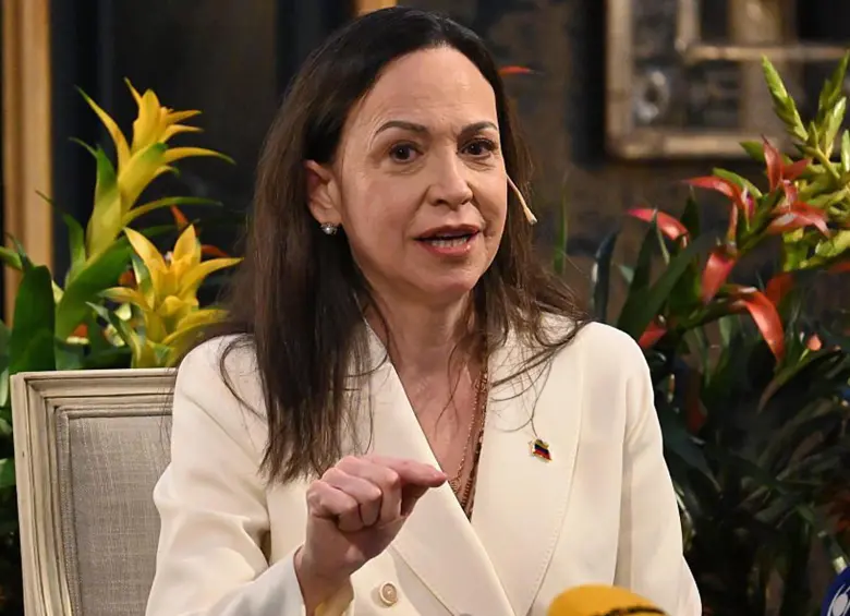 María Corina Machado lanzó varias críticas al acuerdo petrolero entre Venezuela y Estados Unidos y la permanencia de Delcy Rodríguez en el poder. Foto: Getty Images