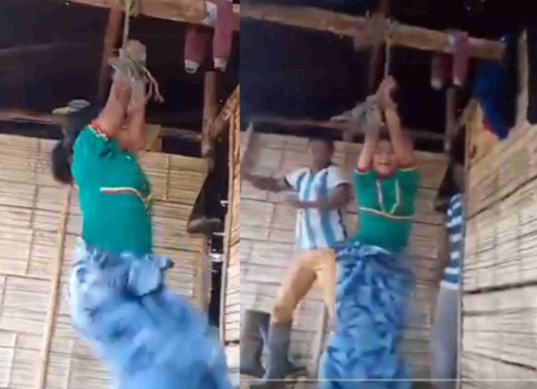 Los hechos al parecer ocurrieron en la comunidad indígena de Gito Dokabu, en Risaralda. Foto: captura de video