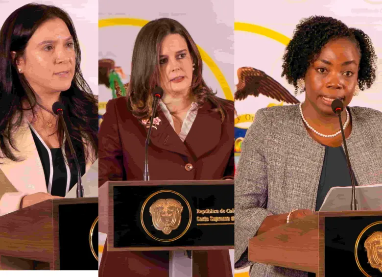 Las abogadas Lisneider Hinestroza Cuesta, Lina Marcela Escobar Martínez y Myriam Carolina Martínez Cárdenas fueron ternadas por la Corte suprema. FOTO: Cortesía