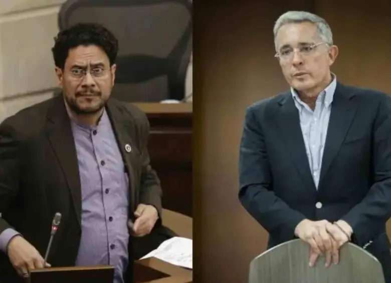 Iván Cepeda y el expresidente Álvaro Uribe. Foto: Colprensa