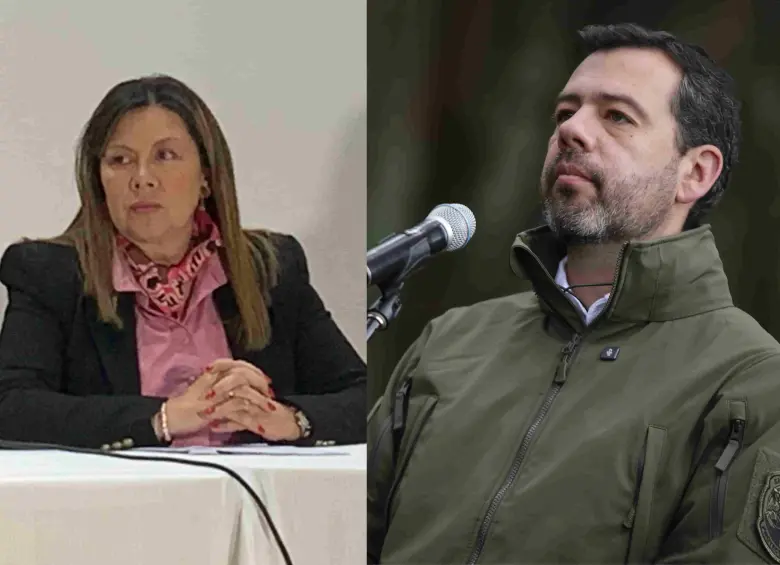 Fiscal general, Luz Adriana Camargo y Carlos Fernando Galán, alcalde de Medellín. Foto: Colpresa