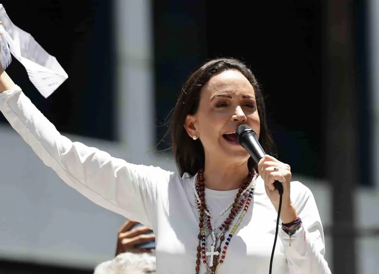 Líder de la oposición María Corrina Machado habló desde la clandestinidad. FOTO: Cortesía