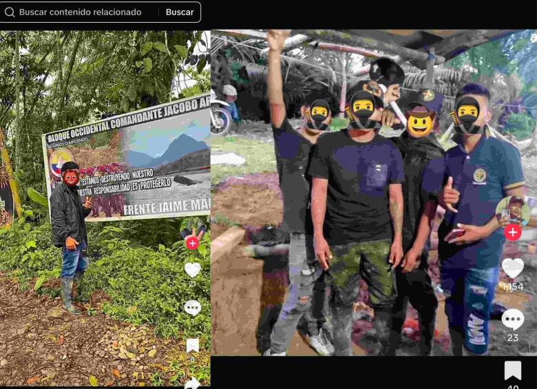 En redes sociales circulan numerosos mensajes de jóvenes reclutados que invitan a otros a unirse a la insurgencia.FOTO captura de pantalla. 