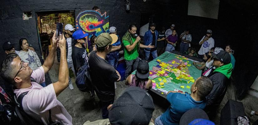 Tercer encuentro Cartografía Hip Hop, organizado por Pino el Bardo en la Casa del Hip Hop en Aranjuez. Foto Cortesía Pino el Bardo
