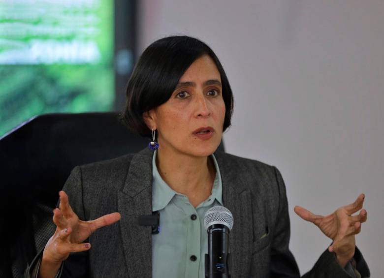 Susana Muhamada, ministra de Ambiente, propone acciones ante la deforestación y la minería ilegal en Bajo Cauca. FOTO: Colprensa