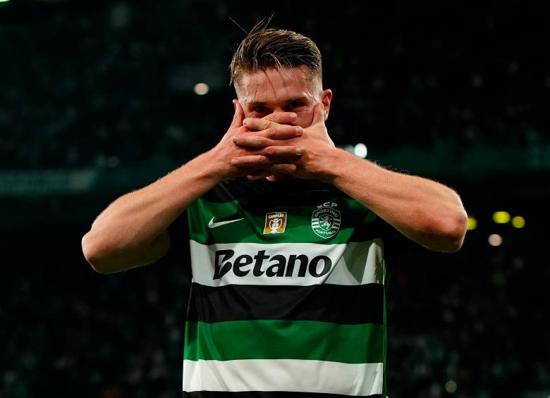 Viktor Gyökeres llegó al Sporting de Lisboa en 2023, proveniente del Brighton de Inglaterra. Su ficha en el mercado de pases actualmente está fijada en 75 millones de euros, según Transfermarkt. FOTO GETTY