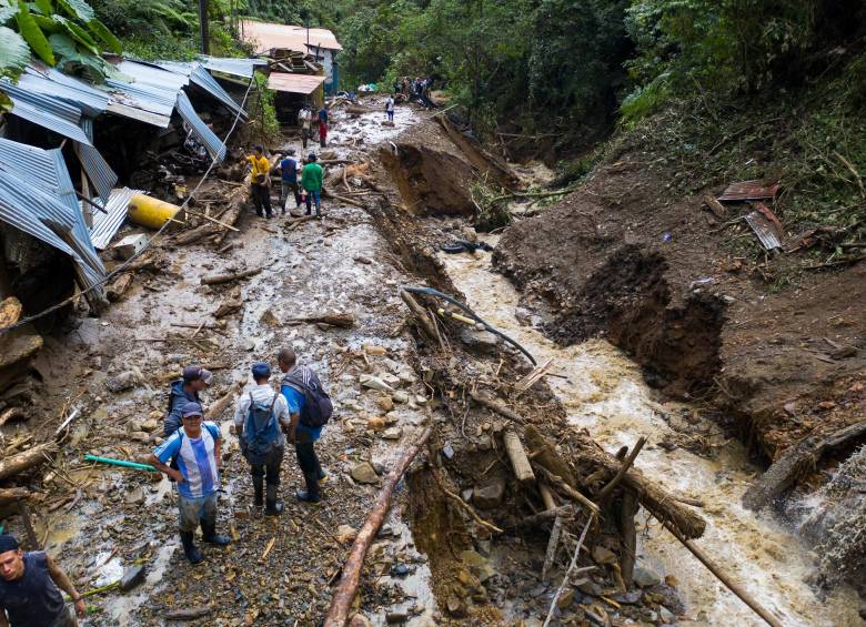 Seis municipios del departamento evalúan los daños causados por las fuertes lluvias de las últimas horas. FOTO: Manuel Saldarriaga