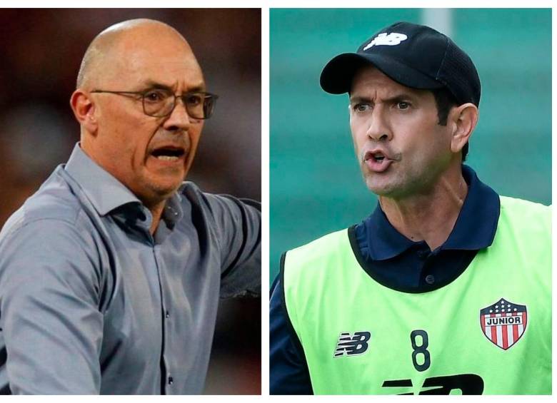 Alfredo Arias y Arturo Reyes, los técnicos de los equipos finalistas, ¿quién ganará este pulso?. FOTOS CORTESÍA