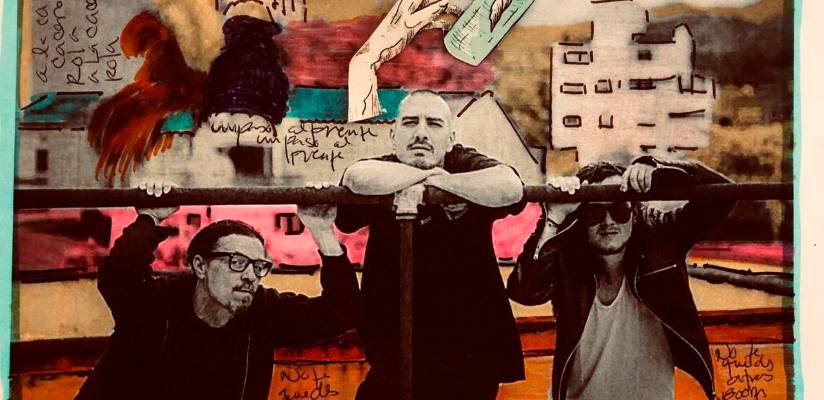 De izquierda a derecha: Juan Carlos González, Sergio Parsons y Luis Felipe Zapata. Foto: Cortesía Héctor Álvarez. Intervención gráfica Sergio Parsons. 