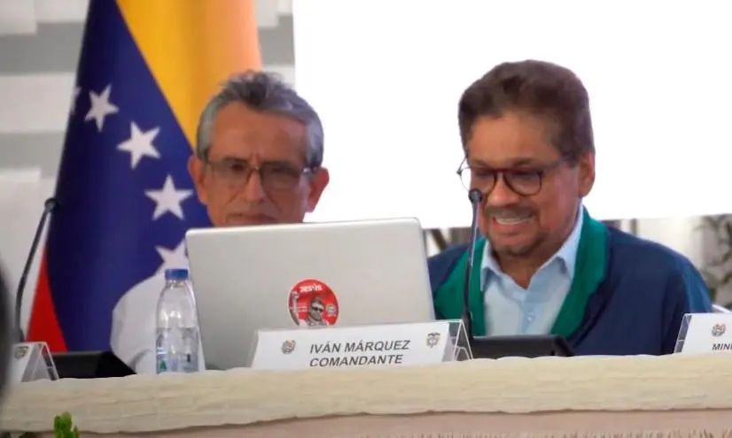 La última aparición pública de “Iván Márquez” fue en junio de 2024 en Caracas (Venezuela), en la instalación del primer ciclo de conversaciones de paz entre la Segunda Marquetalia y el Gobierno Nacional. FOTO: CORTESÍA.
