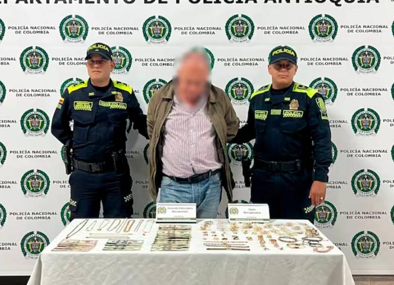 El hombre, identificado como Jaime Humberto Betancur, fue enviado a prisión domiciliaria. FOTO: CORTESÍA POLICÍA