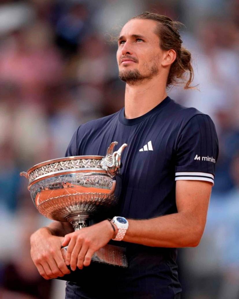 El alemán Alexander Zverev se quedó con el título de Roland Garros, su primer Grand Slam en su carrera. FOTOTOMADA X@rolandgarros