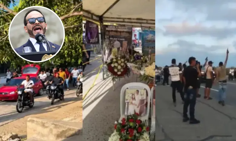 Por redes sociales se compartieron videos en los que se vio cómo, durante el funeral del criminal abatido, hubo caravanas, música y hasta disparos al aire. Foto: Redes sociales.