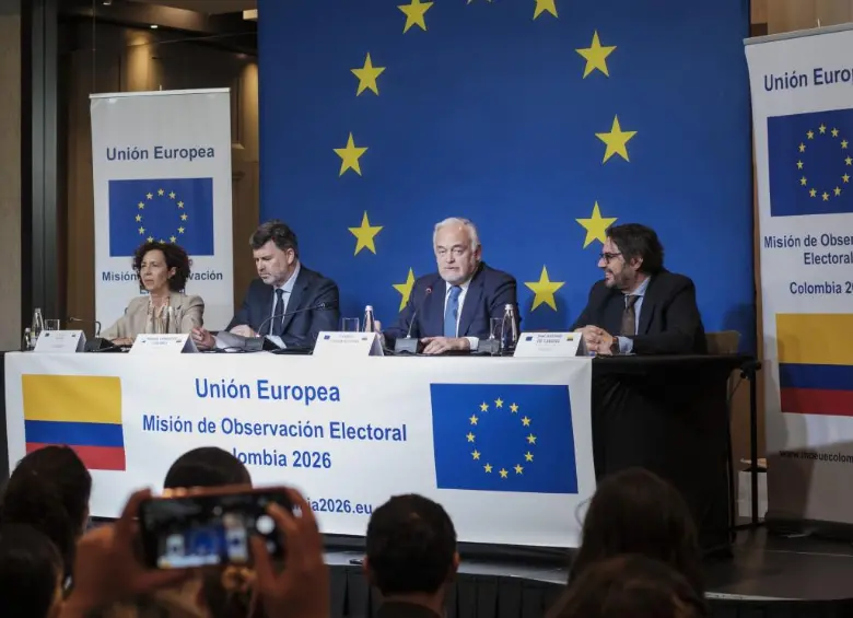 Esteban González Pons, vicepresidente del Parlamento Europeo y jefe de la Misión de Observación Electoral de la Unión Europea (MOE UE) en Colombia aseguró que las elecciones fueron transparentes. FOTO: MOE UE.