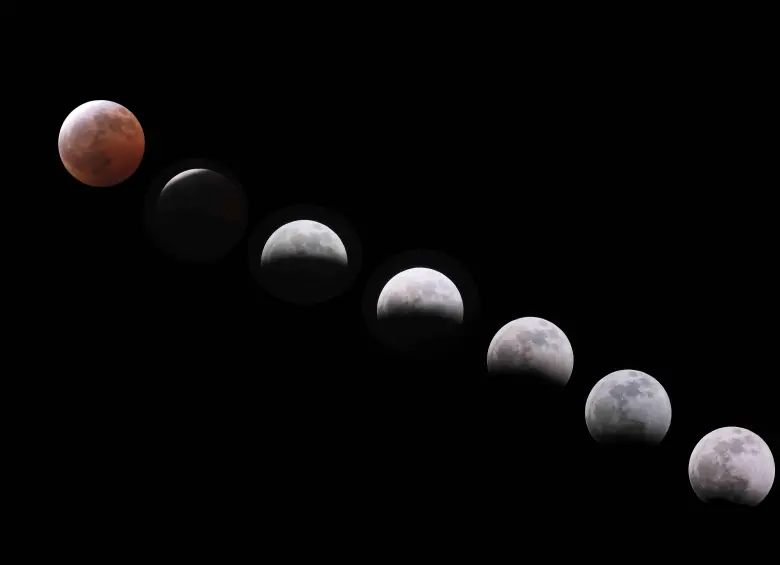 La Luna de sangre fue visible en Colombia durante la noche del 27 de agosto y la madrugada del 28 de agosto de 2026. Foto: Getty