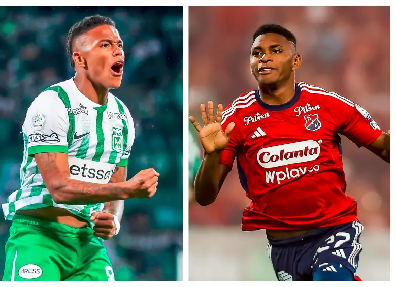 Juan Manuel Zapata y Brayan León Muñiz esperan tener la oportunidad de disputar un nuevo clásico entre verdes y rojos. FOTOS CAMILO SUÁREZ y ESNEYDER GUTIÉRREZ