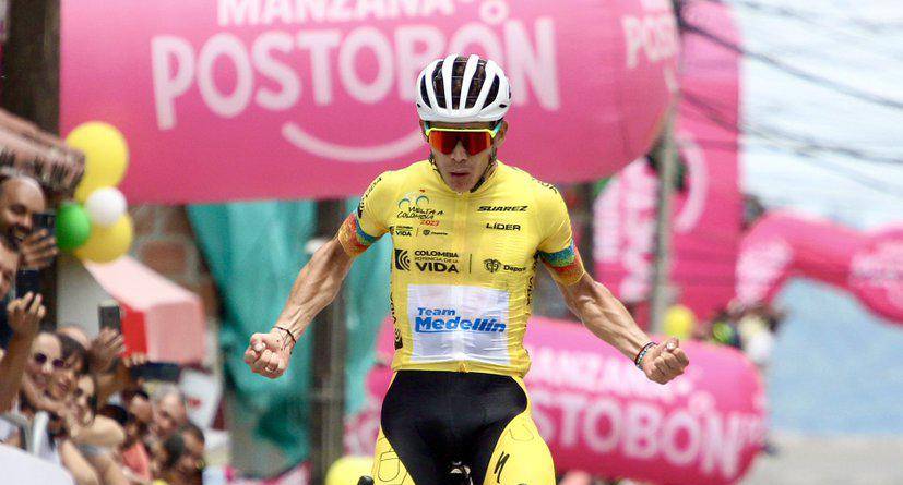 Miguel Ángel López ha ganado seis de las siete etapas, incluyendo la crono individual del primer día, que se han corrido de la Vuelta a Colombia 2023. FOTO: TEAM MEDELLÍN 