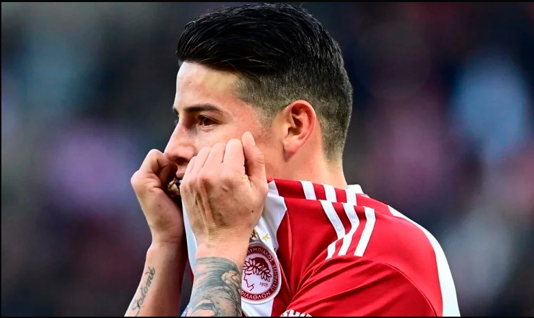 James Rodríguez es jugador libre y puede negociar con cualquier club. FOTO TWITTER OLYMPIACOS