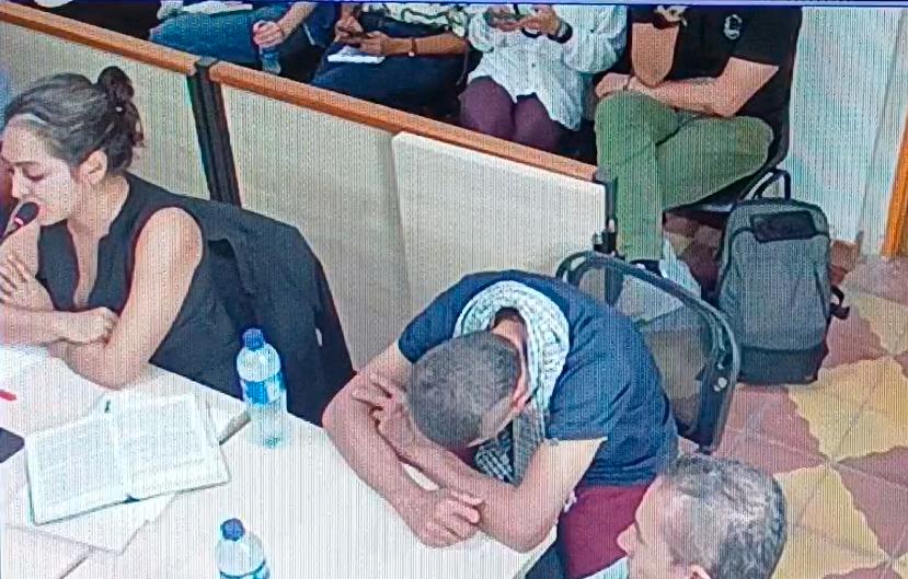 En la audiencia estuvieron los campesinos imputados, que fueron defendidos por varios abogados de ONG de Derechos Humanos. IMAGEN TOMADA DE VIDEO DE LA AUDIENCIA