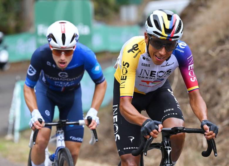 Egan Bernal estuvo en la fuga del día atento a los ataques para llegar en la punta de carrera. Foto: Getty Images