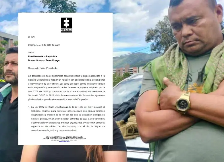 La fiscal Luz Adriana Camargo envió una carta al presidente Petro para pedirle levantar la orden de captura contra alias Calarcá. Foto: redes
