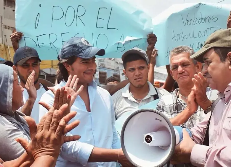 Nicolás Petro visitando pueblos en el Atlántico. FOTO: COLPRENSA