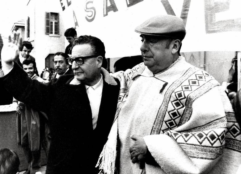 El presidente Salvador Allende y el poeta Pablo Neruda, dos de la primeras víctimas de la dictadura de Augusto Pinochet. Foto: Efe.
